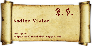 Nadler Vivien névjegykártya